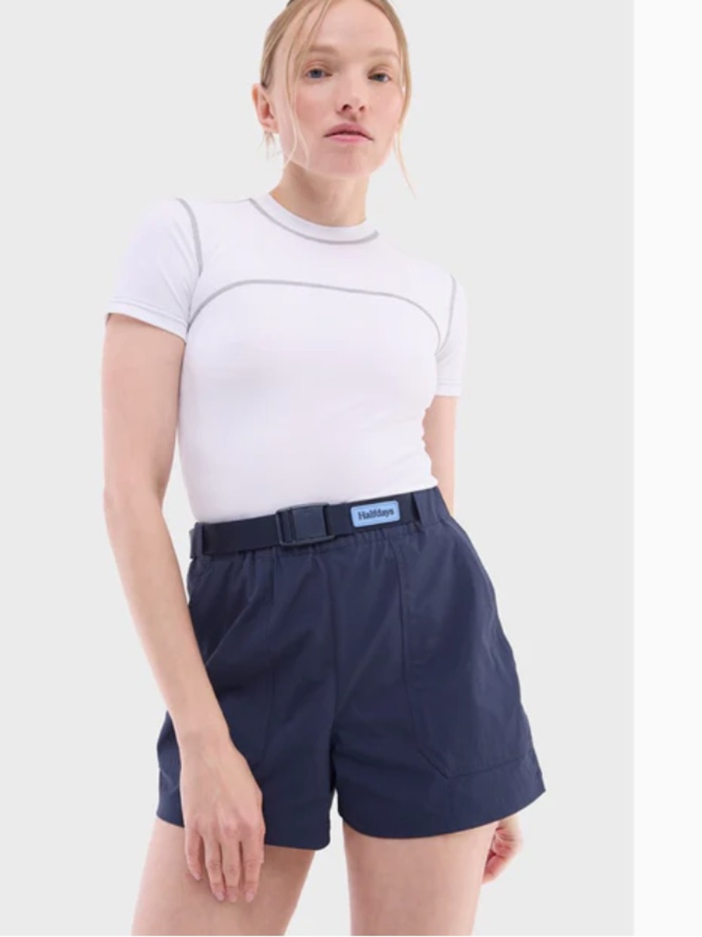 Halfdays Rosalie Trail Shorts in Ivory